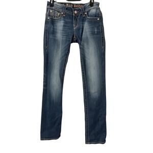 Rock Revival Jen Straight Leg Embellished Denim Jeans RJ8156T49 size 28 Men NOTE
